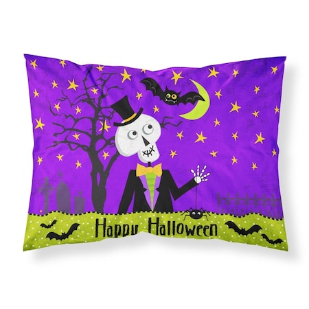 Carolines Treasures Happy Halloween Skeleton Fabric Standard Pillowcase VHA3014PILLOWCASE